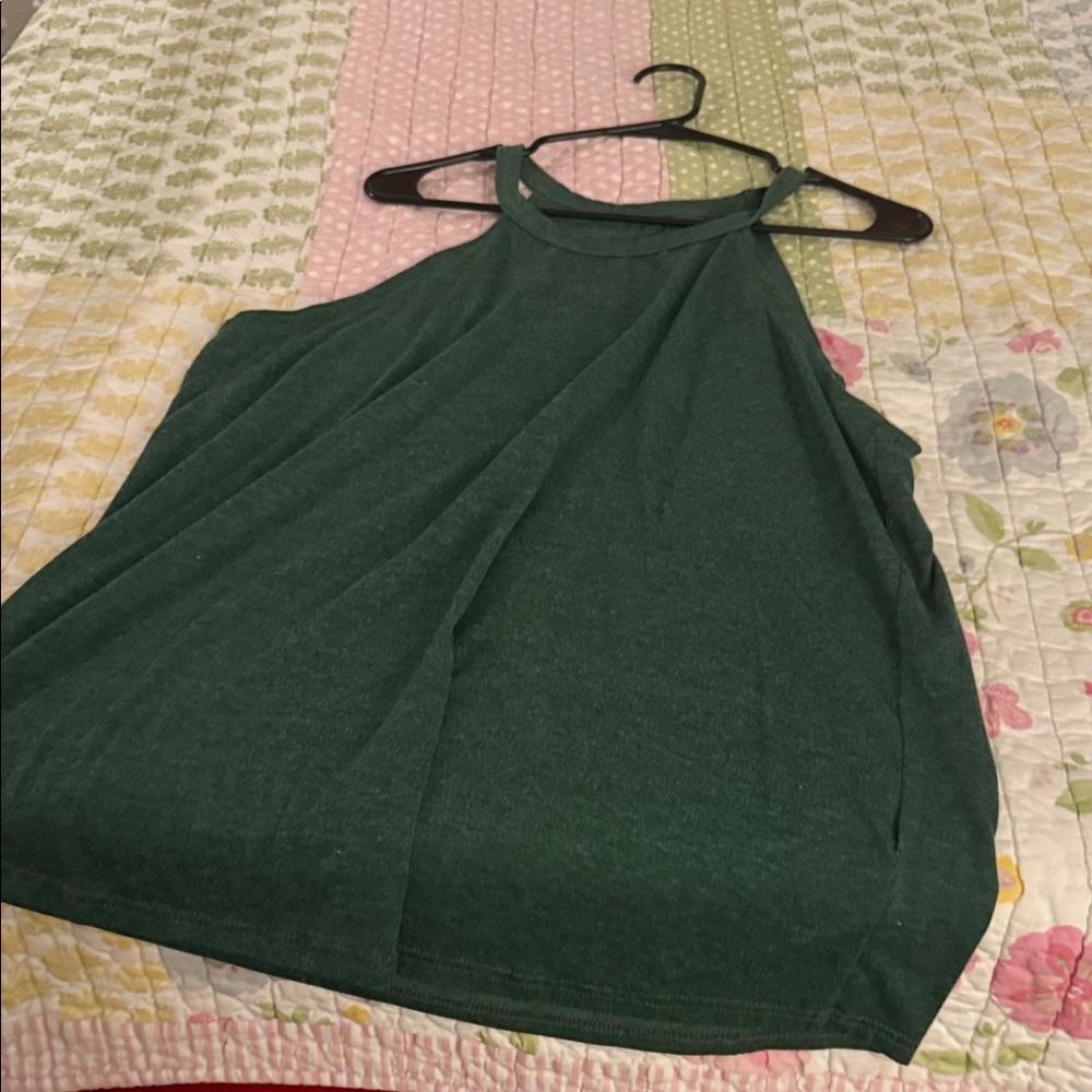Green Sleeveless Women's Top